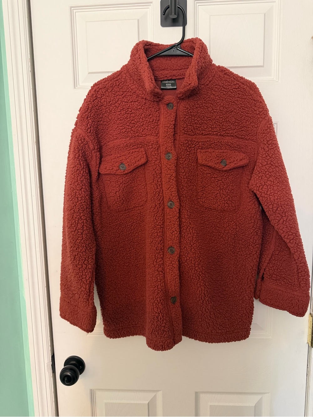 32 Degrees Women's Rust Teddy Sherpa Jacket